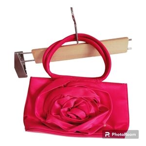 Red Small Purse with a Rose Flower 🌹